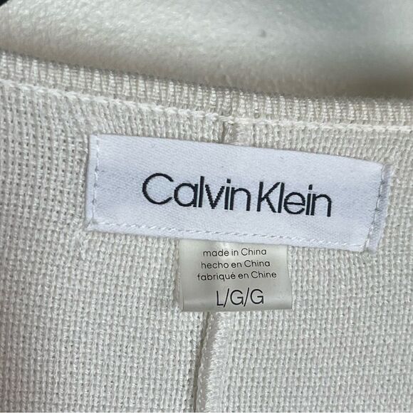 Calvin Klein Long Open Front Cardigan Size Large - Picture 8 of 13
